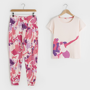 Пижами - розова панделка, големина XL